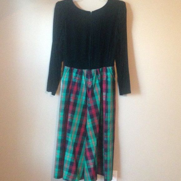 Vintage Long Lanz Originals Holiday Dress 14 Rare Find 80s-90s Era (Note) - Picture 5 of 12